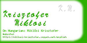 krisztofer miklosi business card