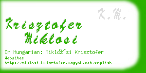 krisztofer miklosi business card